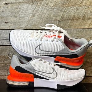 Nike Air Max White and Bright Orange Sneakers